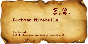 Buchman Mirabella névjegykártya